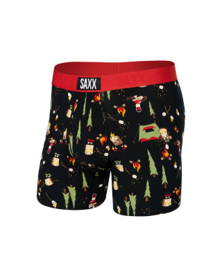SAXX ULTRA SUPER SOFT BOXER BRIEF FLY - Lets Get Toasted- Black